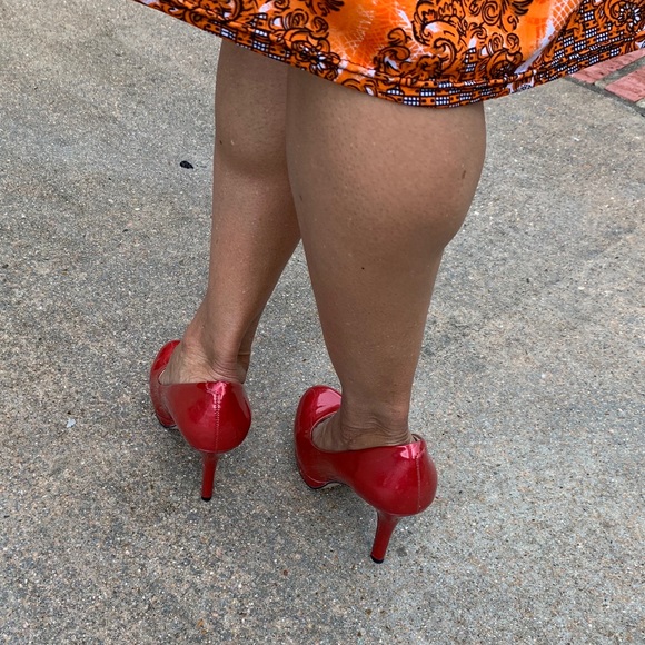 Ruby Red Pumps - Picture 4 of 5